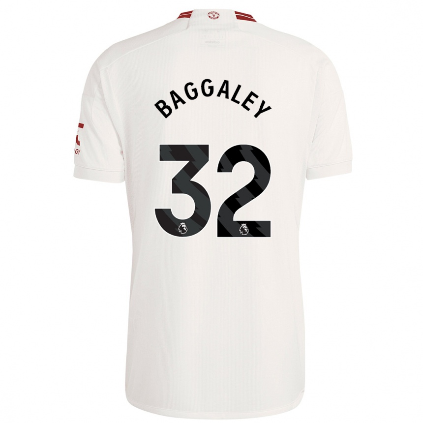 Gyermek Labdarúgás Sophie Baggaley #32 Fehér Harmadik Számú Jersey 2023/24 Mez Póló Ing