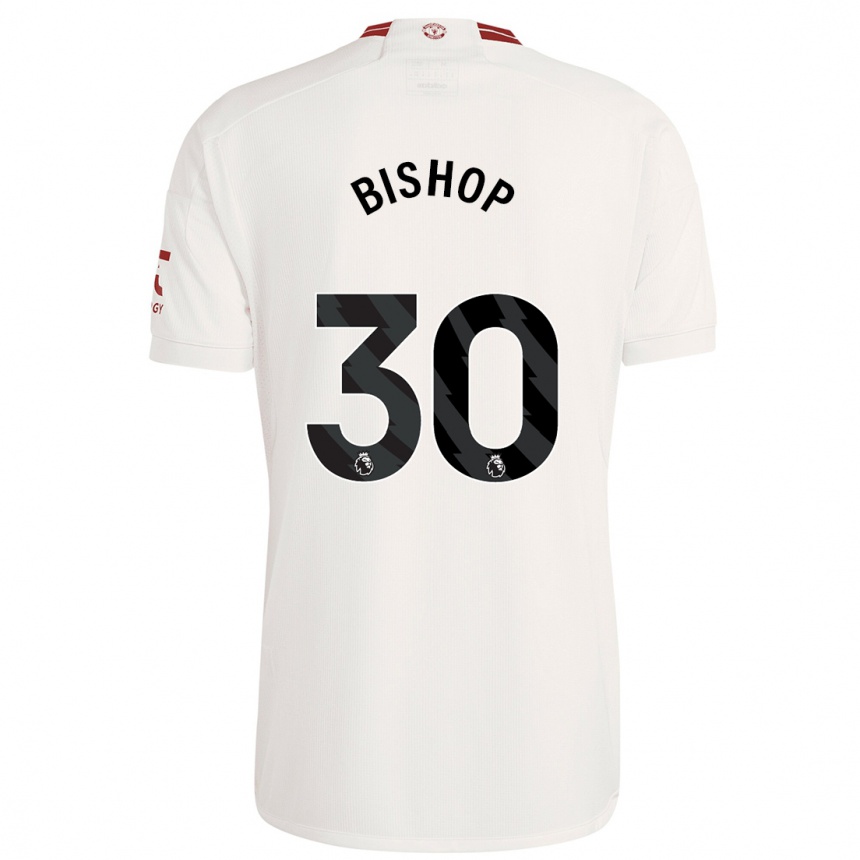 Gyermek Labdarúgás Nathan Bishop #30 Fehér Harmadik Számú Jersey 2023/24 Mez Póló Ing