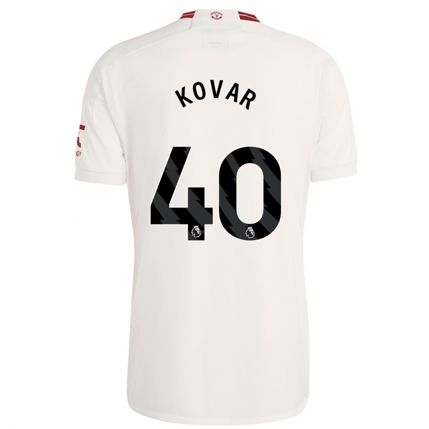 Gyermek Labdarúgás Matej Kovar #40 Fehér Harmadik Számú Jersey 2023/24 Mez Póló Ing