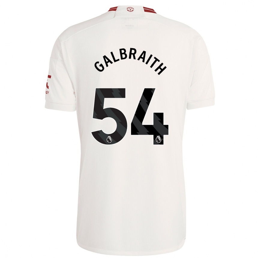 Gyermek Labdarúgás Ethan Galbraith #54 Fehér Harmadik Számú Jersey 2023/24 Mez Póló Ing