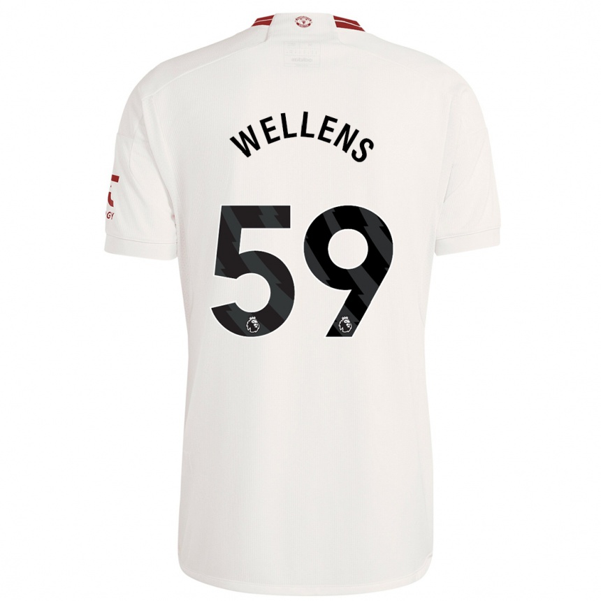 Gyermek Labdarúgás Charlie Wellens #59 Fehér Harmadik Számú Jersey 2023/24 Mez Póló Ing