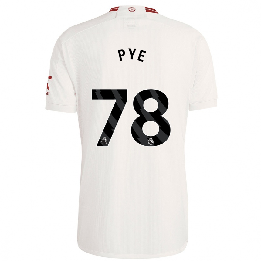 Gyermek Labdarúgás Logan Pye #78 Fehér Harmadik Számú Jersey 2023/24 Mez Póló Ing