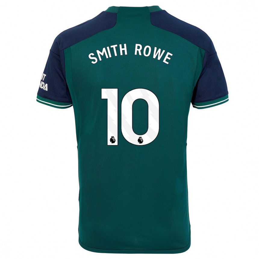 Gyermek Labdarúgás Emile Smith Rowe #10 Zöld Harmadik Számú Jersey 2023/24 Mez Póló Ing