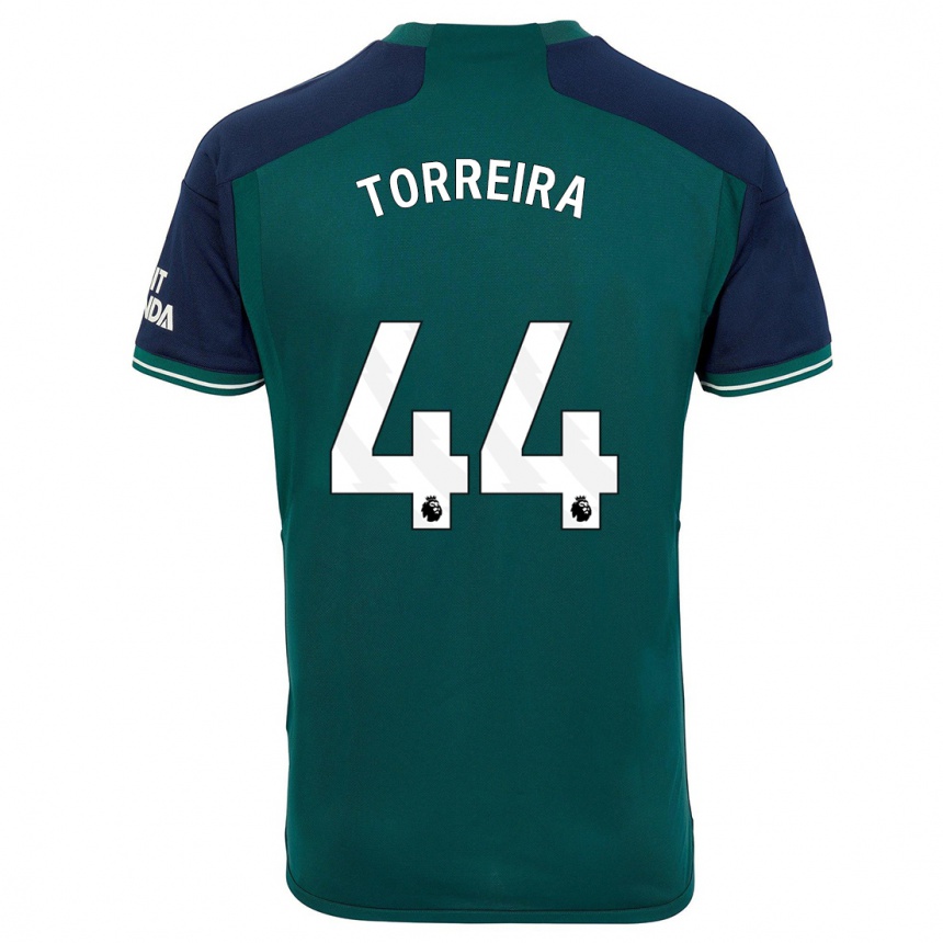 Gyermek Labdarúgás Lucas Torreira #44 Zöld Harmadik Számú Jersey 2023/24 Mez Póló Ing