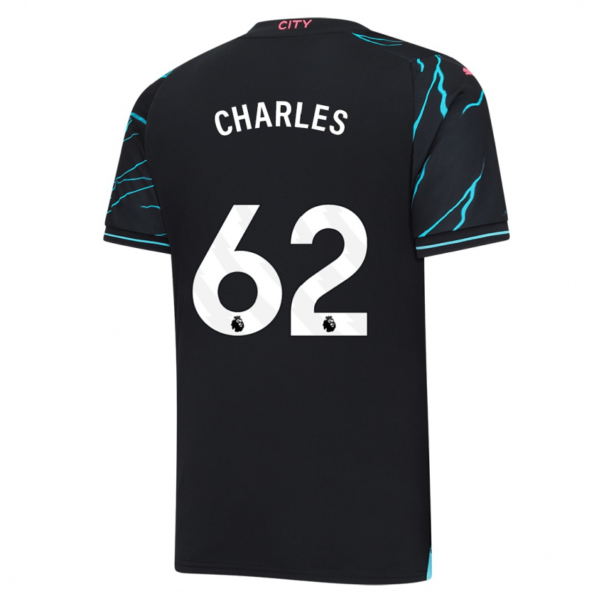 Gyermek Labdarúgás Shea Charles #62 Sötétkék Harmadik Számú Jersey 2023/24 Mez Póló Ing