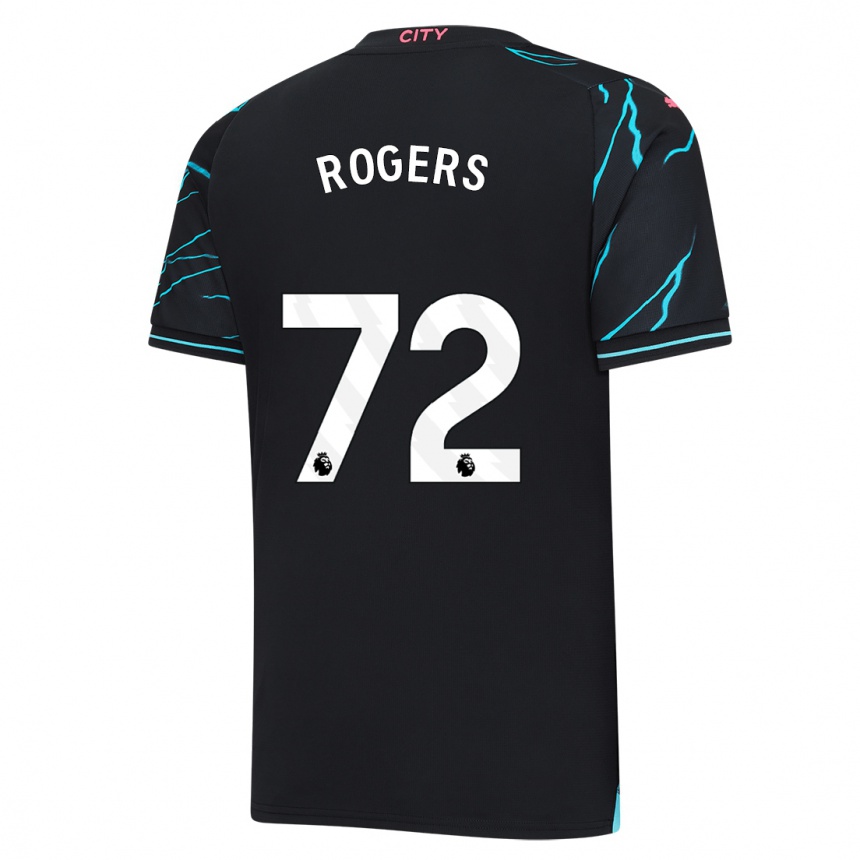 Gyermek Labdarúgás Morgan Rogers #72 Sötétkék Harmadik Számú Jersey 2023/24 Mez Póló Ing