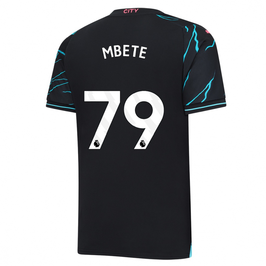 Gyermek Labdarúgás Luke Mbete #79 Sötétkék Harmadik Számú Jersey 2023/24 Mez Póló Ing