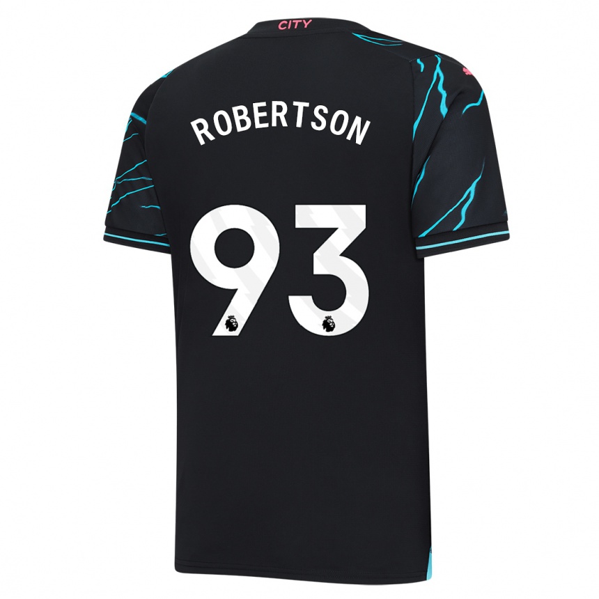 Gyermek Labdarúgás Alex Robertson #93 Sötétkék Harmadik Számú Jersey 2023/24 Mez Póló Ing