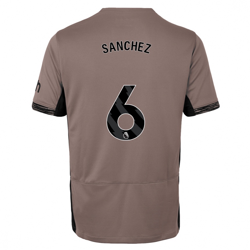 Gyermek Labdarúgás Davinson Sanchez #6 Sötét Bézs Harmadik Számú Jersey 2023/24 Mez Póló Ing