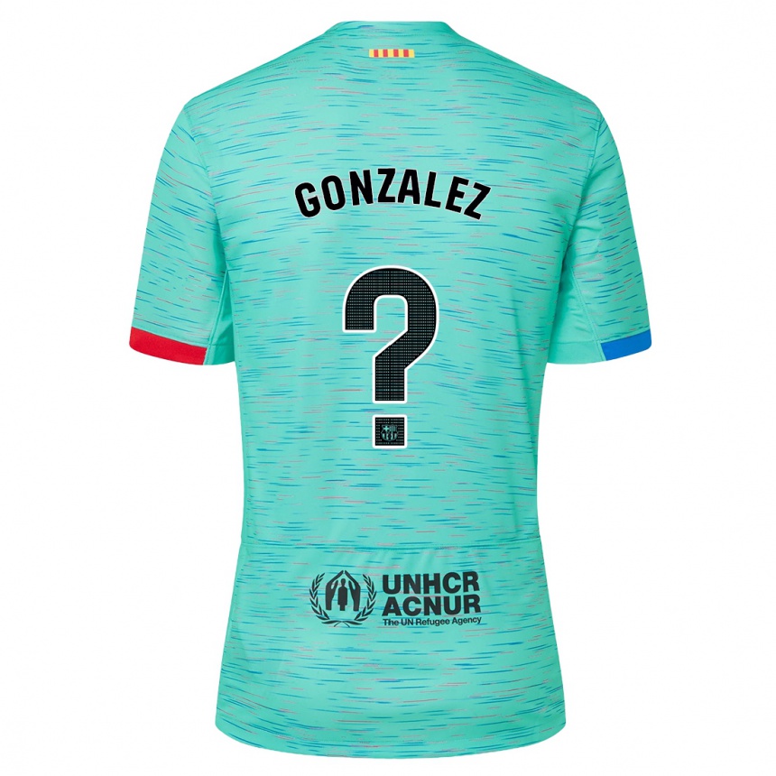 Gyermek Labdarúgás Gerard Gonzalez #0 Light Aqua Harmadik Számú Jersey 2023/24 Mez Póló Ing