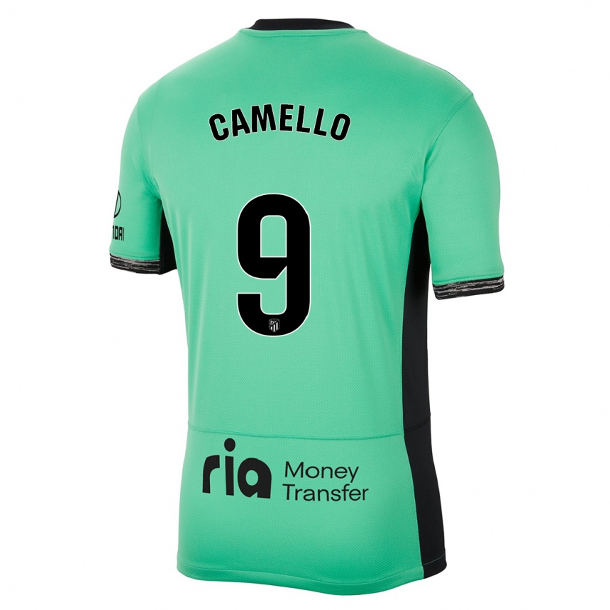 Gyermek Labdarúgás Sergio Camello #9 Tavaszi Zöld Harmadik Számú Jersey 2023/24 Mez Póló Ing