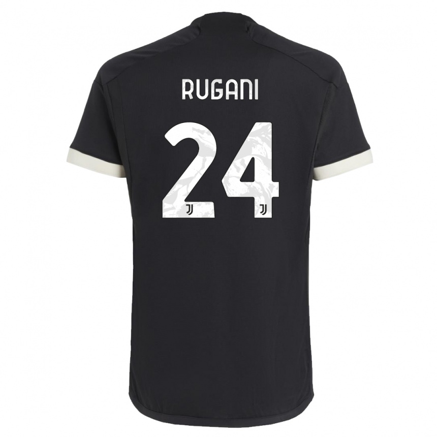 Gyermek Labdarúgás Daniele Rugani #24 Fekete Harmadik Számú Jersey 2023/24 Mez Póló Ing