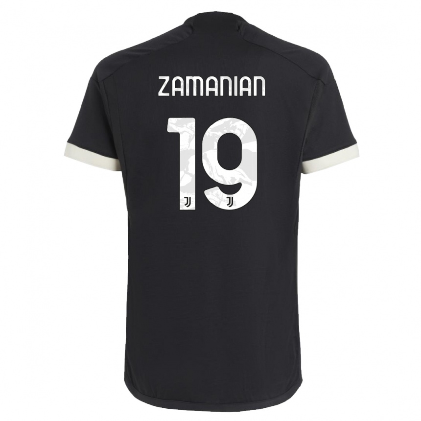 Gyermek Labdarúgás Annahita Zamanian #19 Fekete Harmadik Számú Jersey 2023/24 Mez Póló Ing