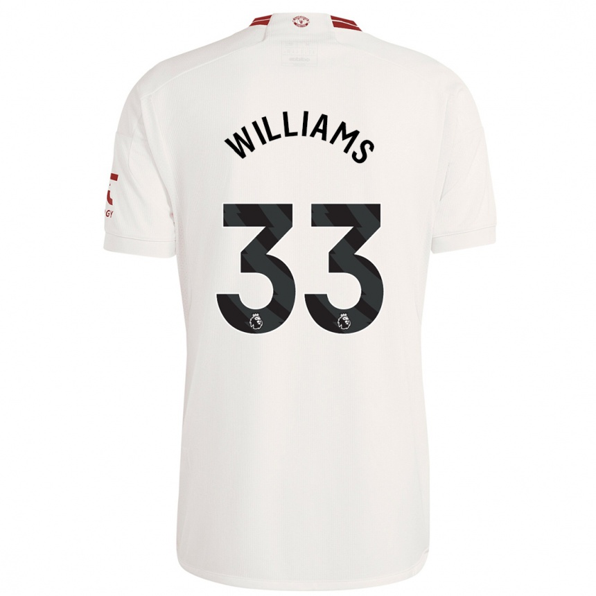 Férfi Labdarúgás Brandon Williams #33 Fehér Harmadik Számú Jersey 2023/24 Mez Póló Ing