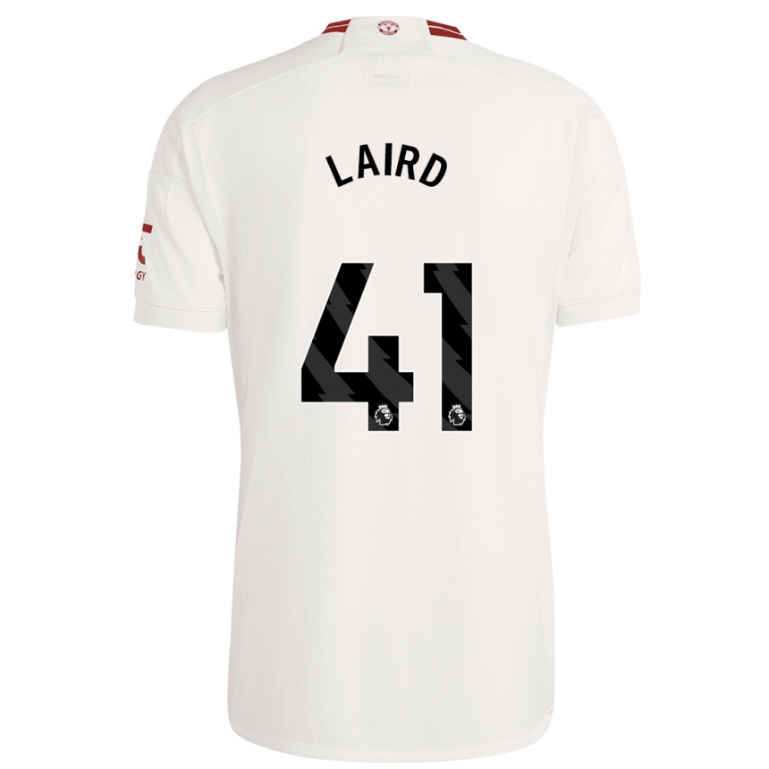 Férfi Labdarúgás Ethan Laird #41 Fehér Harmadik Számú Jersey 2023/24 Mez Póló Ing