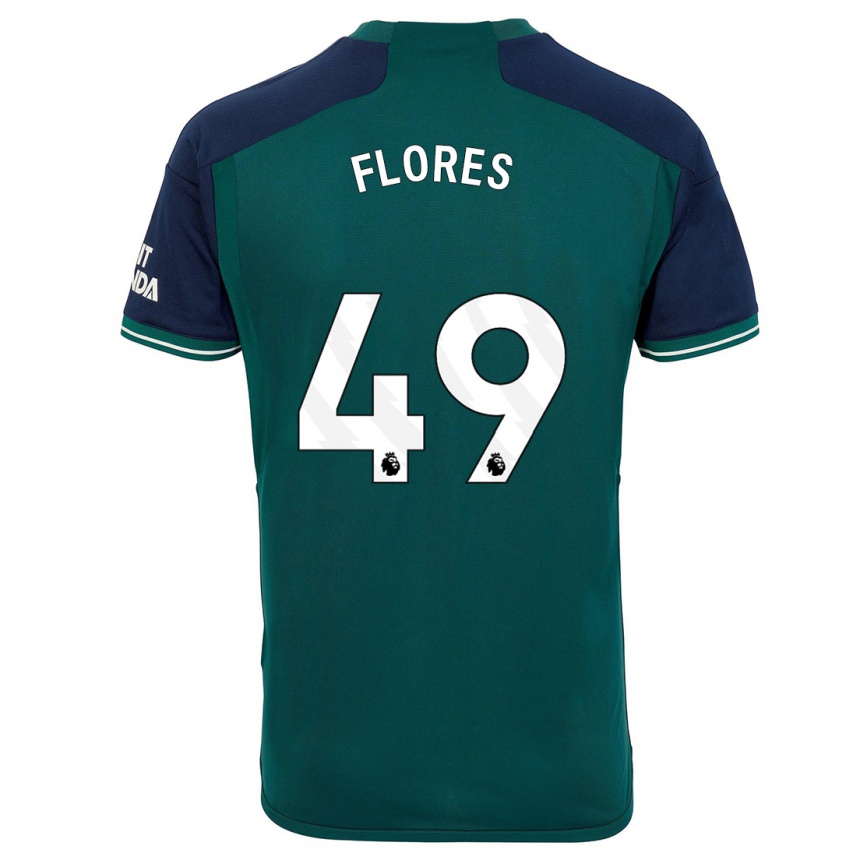 Férfi Labdarúgás Marcelo Flores #49 Zöld Harmadik Számú Jersey 2023/24 Mez Póló Ing