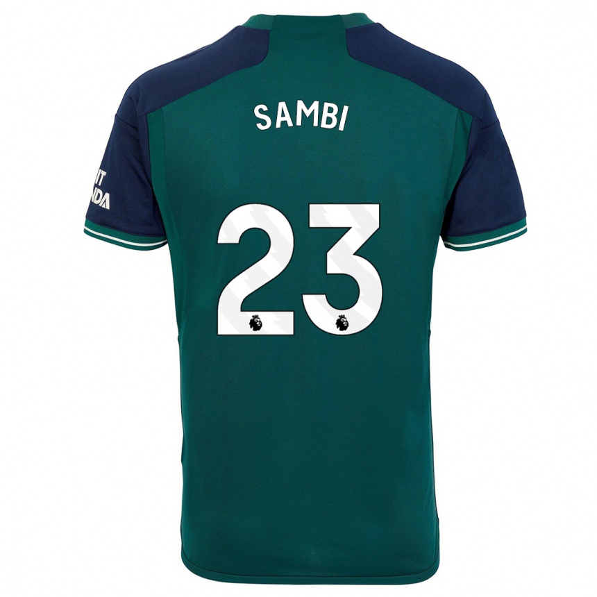 Férfi Labdarúgás Albert Sambi Lokonga #23 Zöld Harmadik Számú Jersey 2023/24 Mez Póló Ing