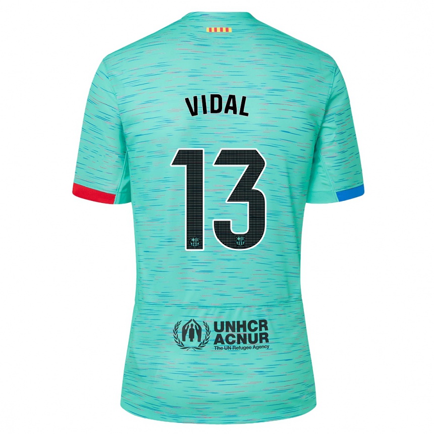 Férfi Labdarúgás Marc Vidal #13 Light Aqua Harmadik Számú Jersey 2023/24 Mez Póló Ing