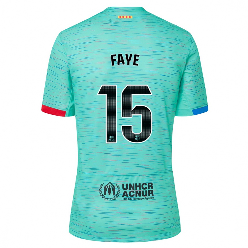 Férfi Labdarúgás Mikayil Faye #15 Light Aqua Harmadik Számú Jersey 2023/24 Mez Póló Ing