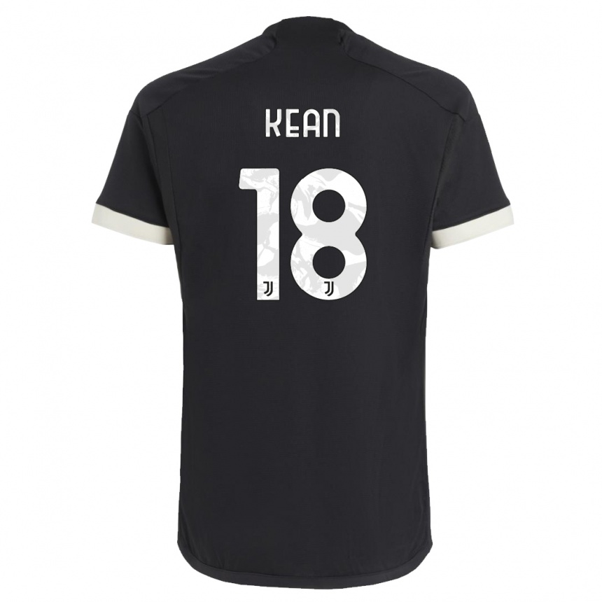 Férfi Labdarúgás Moise Kean #18 Fekete Harmadik Számú Jersey 2023/24 Mez Póló Ing