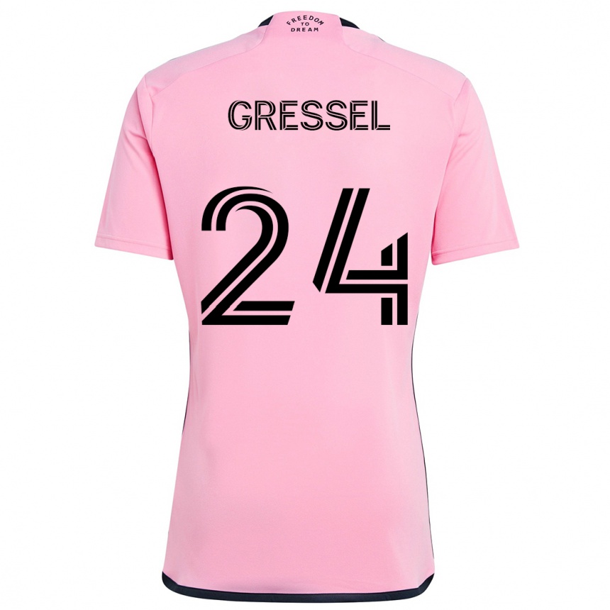 Gyermek Labdarúgás Julian Gressel #24 Rózsaszín Hazai Jersey 2024/25 Mez Póló Ing