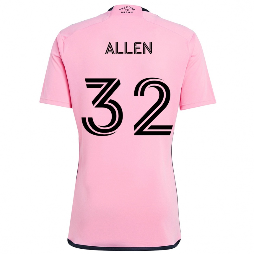 Gyermek Labdarúgás Noah Allen #32 Rózsaszín Hazai Jersey 2024/25 Mez Póló Ing