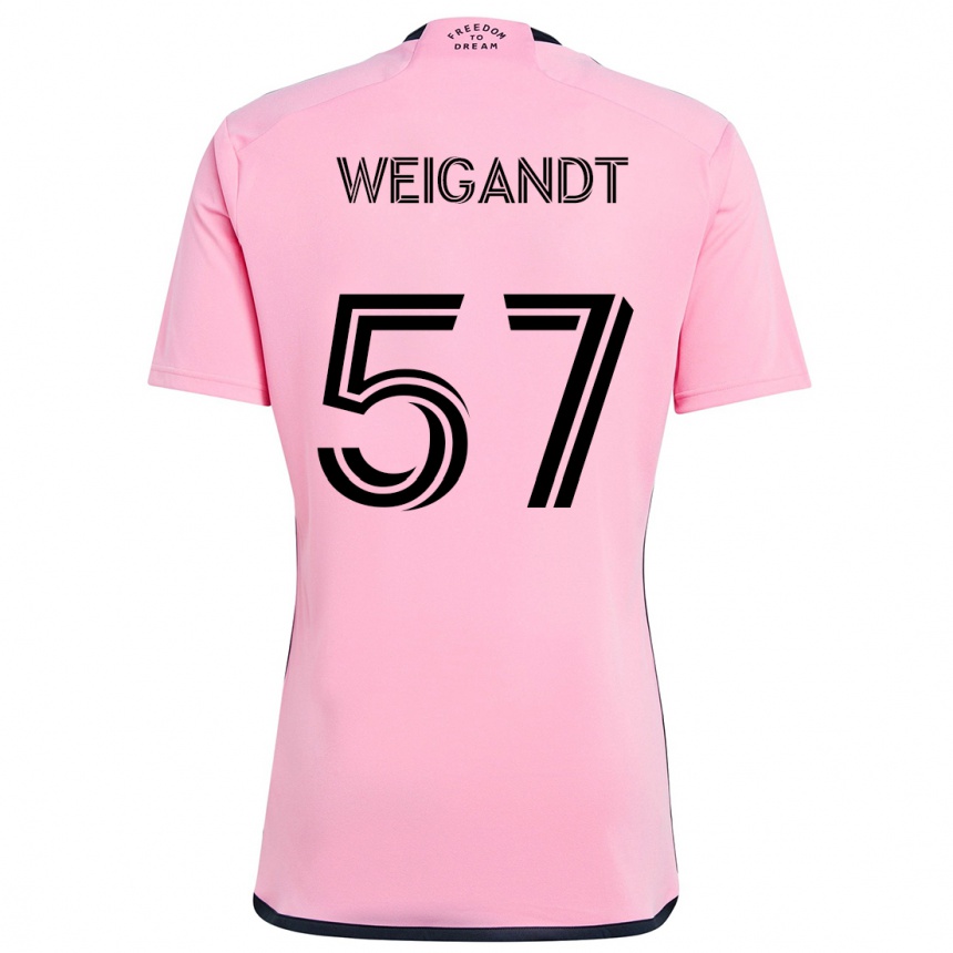 Gyermek Labdarúgás Marcelo Weigandt #57 Rózsaszín Hazai Jersey 2024/25 Mez Póló Ing