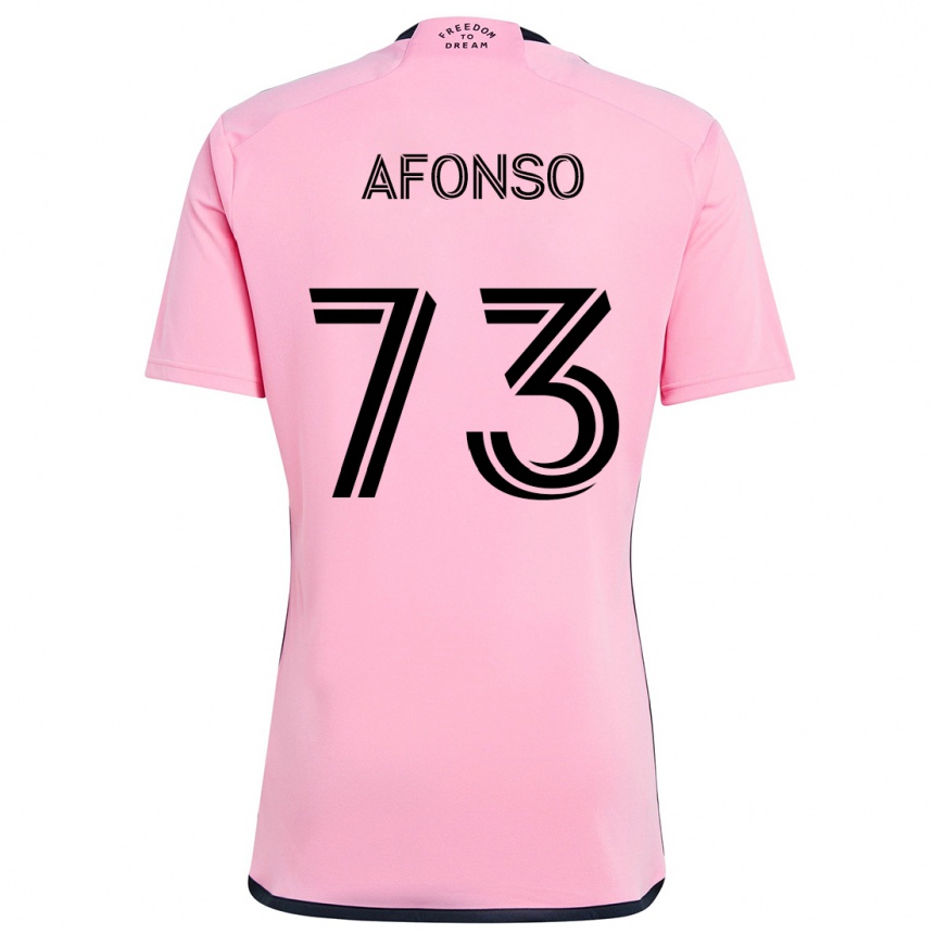 Gyermek Labdarúgás Leo Afonso #73 Rózsaszín Hazai Jersey 2024/25 Mez Póló Ing