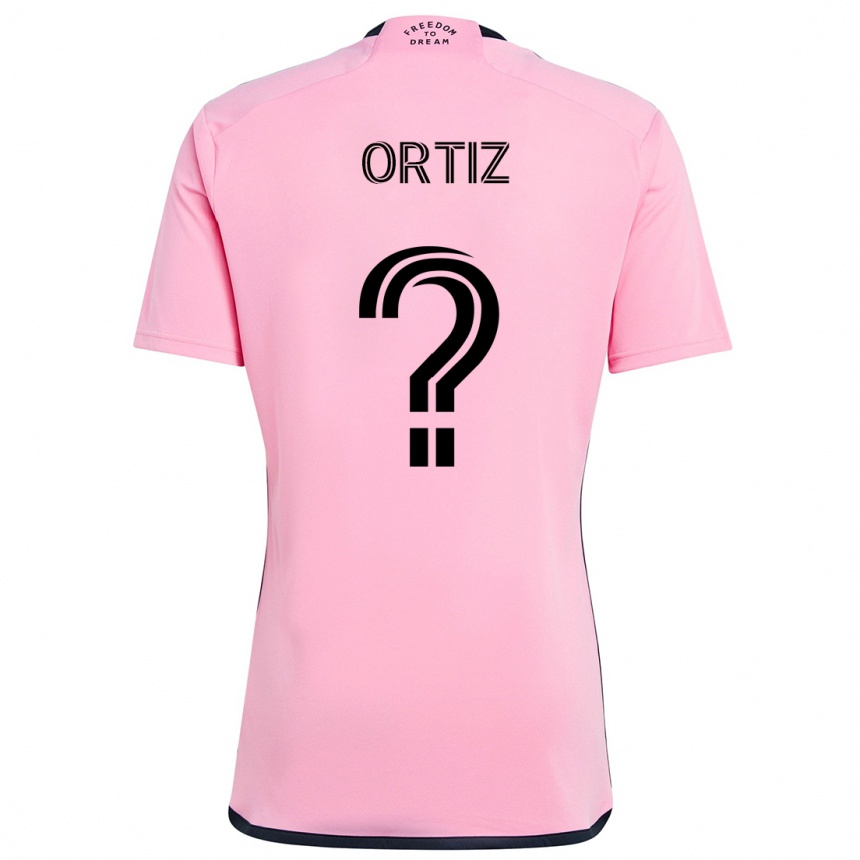 Gyermek Labdarúgás Cristian Ortiz #0 Rózsaszín Hazai Jersey 2024/25 Mez Póló Ing