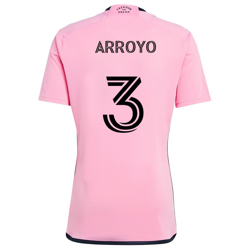 Gyermek Labdarúgás Dixon Arroyo #3 Rózsaszín Hazai Jersey 2024/25 Mez Póló Ing