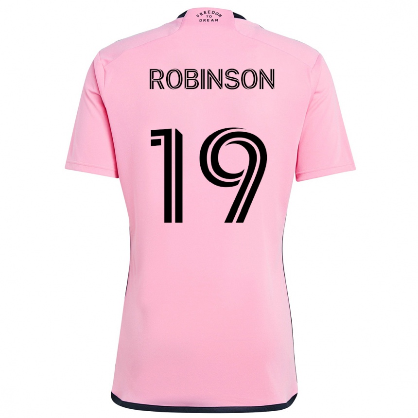 Gyermek Labdarúgás Robbie Robinson #19 Rózsaszín Hazai Jersey 2024/25 Mez Póló Ing