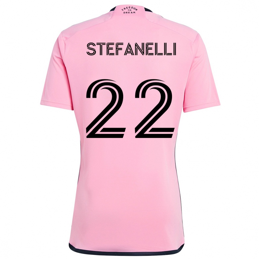 Gyermek Labdarúgás Nicolás Stefanelli #22 Rózsaszín Hazai Jersey 2024/25 Mez Póló Ing