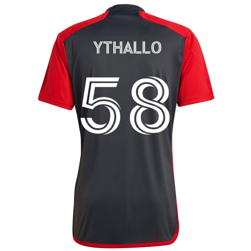 Gyermek Labdarúgás Ythallo #58 Szürke Vörös Hazai Jersey 2024/25 Mez Póló Ing