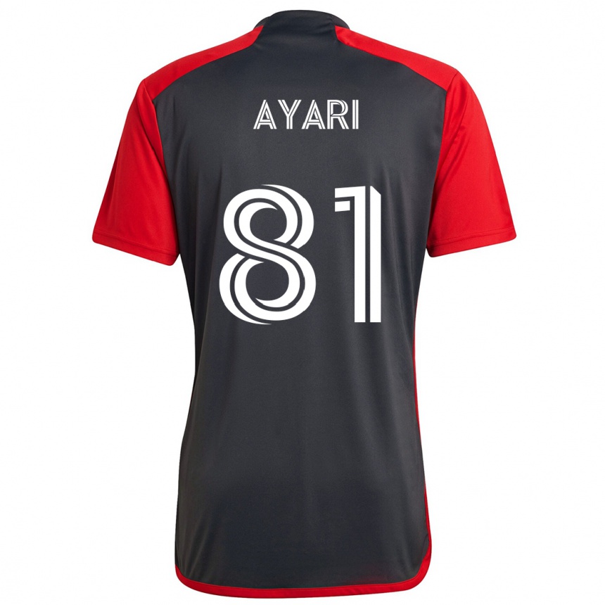 Gyermek Labdarúgás Hassan Ayari #81 Szürke Vörös Hazai Jersey 2024/25 Mez Póló Ing