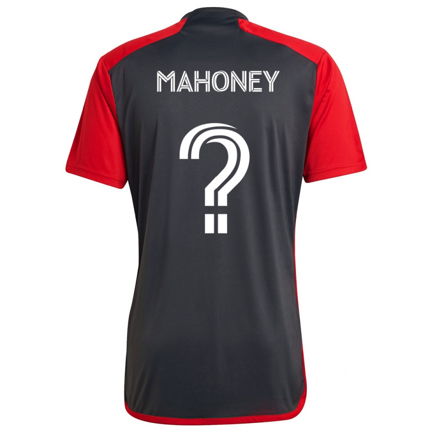 Gyermek Labdarúgás Adrian Mahoney #0 Szürke Vörös Hazai Jersey 2024/25 Mez Póló Ing