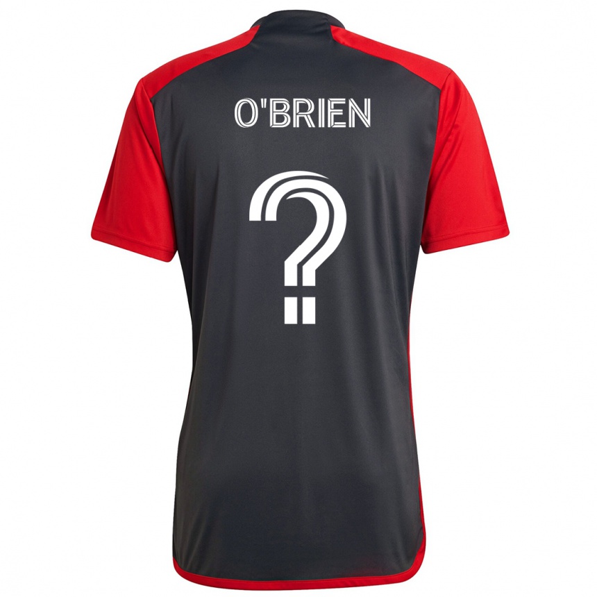 Gyermek Labdarúgás Alexander O'brien #0 Szürke Vörös Hazai Jersey 2024/25 Mez Póló Ing