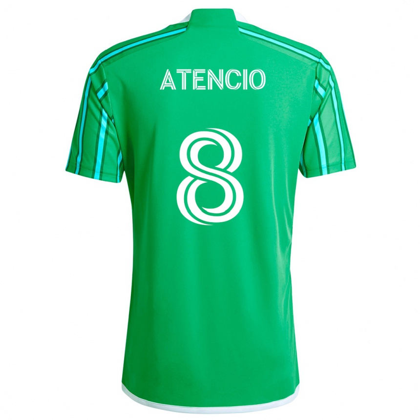 Gyermek Labdarúgás Josh Atencio #8 Zöld Fehér Hazai Jersey 2024/25 Mez Póló Ing