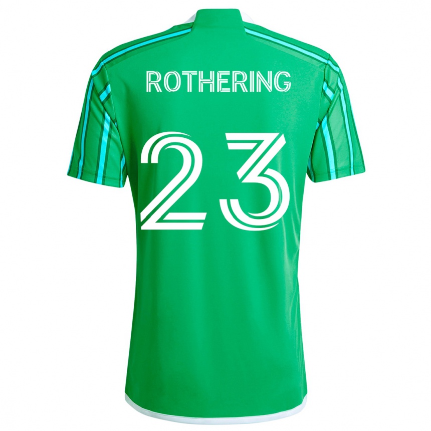 Gyermek Labdarúgás Holly Rothering #23 Zöld Fehér Hazai Jersey 2024/25 Mez Póló Ing