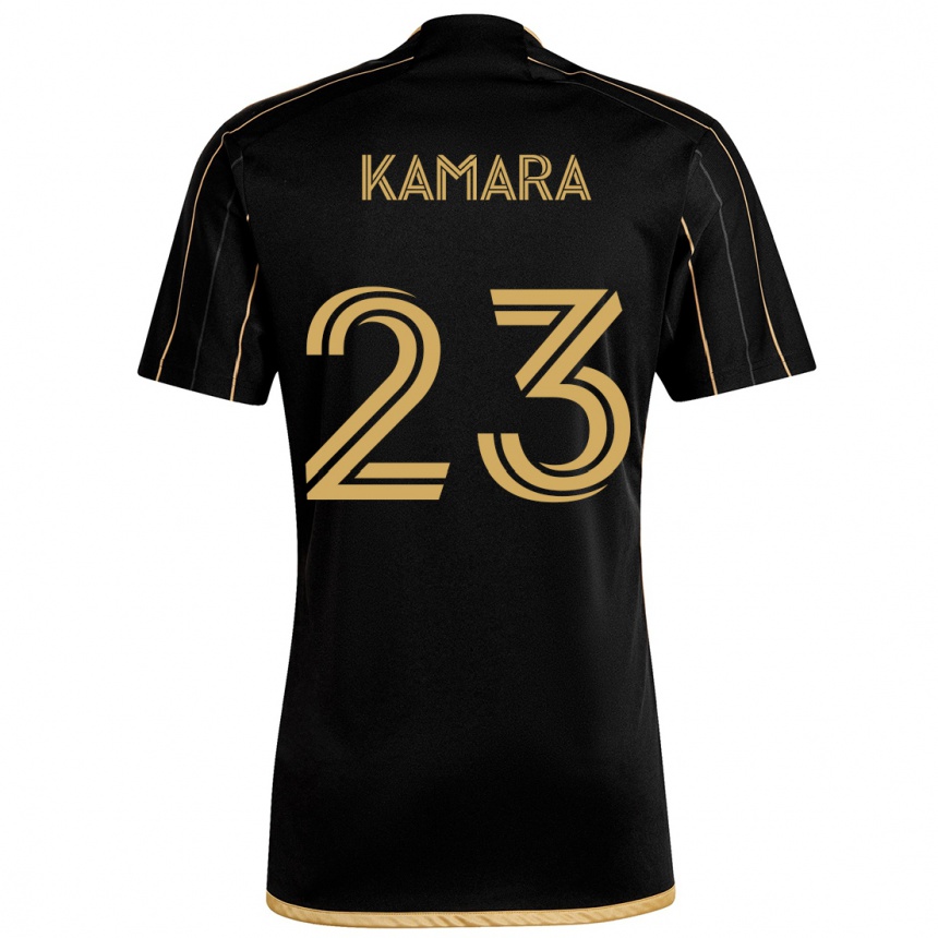 Gyermek Labdarúgás Kei Kamara #23 Fekete Arany Hazai Jersey 2024/25 Mez Póló Ing