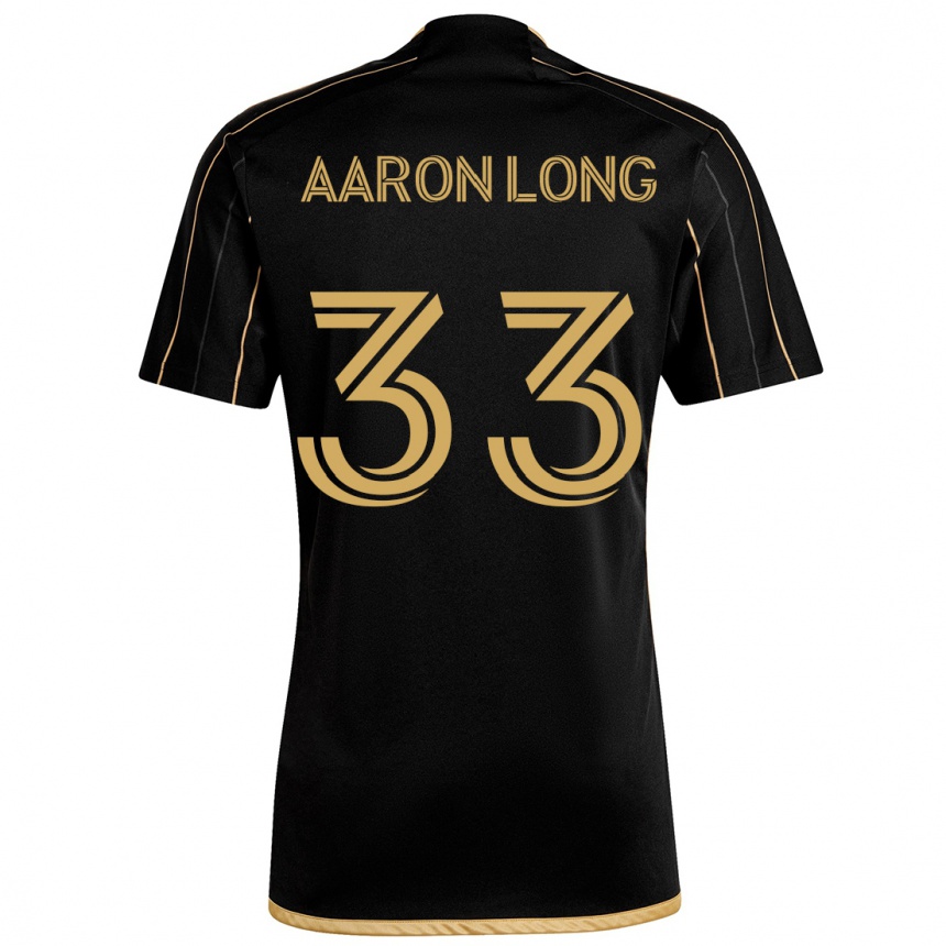 Gyermek Labdarúgás Aaron Long #33 Fekete Arany Hazai Jersey 2024/25 Mez Póló Ing