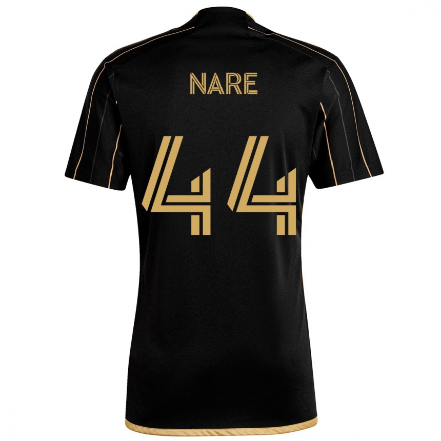 Gyermek Labdarúgás Thabo Nare #44 Fekete Arany Hazai Jersey 2024/25 Mez Póló Ing