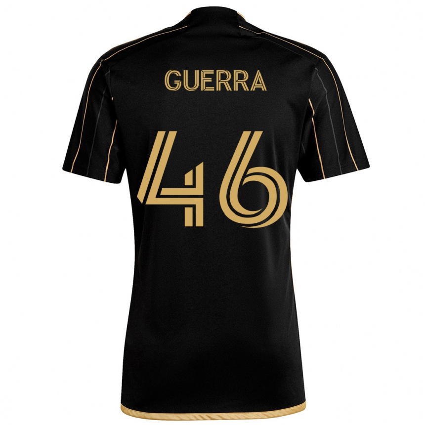 Gyermek Labdarúgás Decarlo Guerra #46 Fekete Arany Hazai Jersey 2024/25 Mez Póló Ing