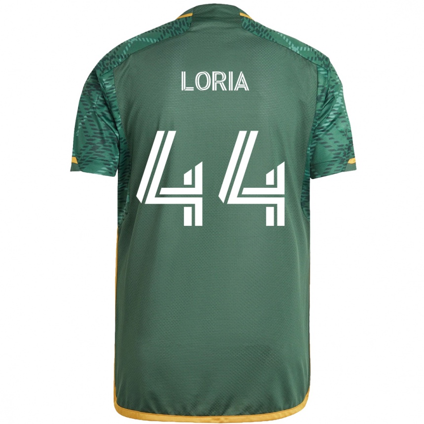 Gyermek Labdarúgás Marvin Loría #44 Zöld Narancs Hazai Jersey 2024/25 Mez Póló Ing