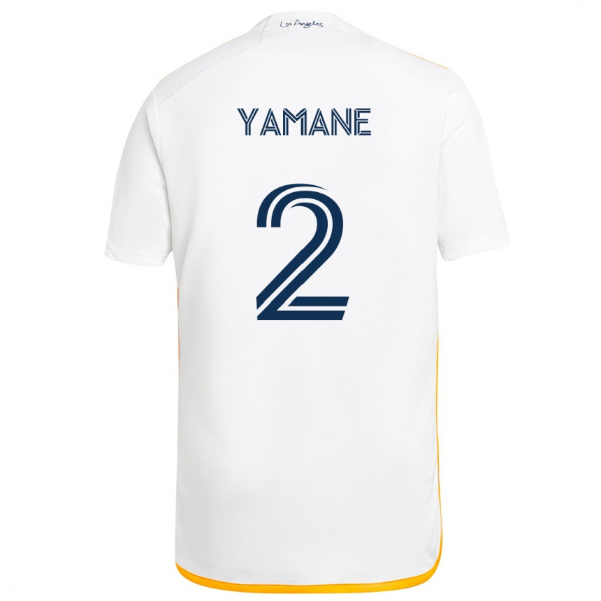 Gyermek Labdarúgás Miki Yamane #2 Fehér Sárga Hazai Jersey 2024/25 Mez Póló Ing