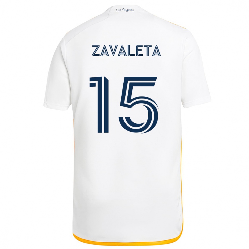 Gyermek Labdarúgás Eriq Zavaleta #15 Fehér Sárga Hazai Jersey 2024/25 Mez Póló Ing