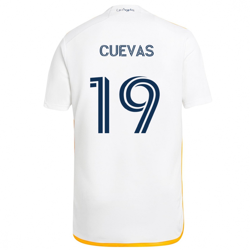 Gyermek Labdarúgás Mauricio Cuevas #19 Fehér Sárga Hazai Jersey 2024/25 Mez Póló Ing