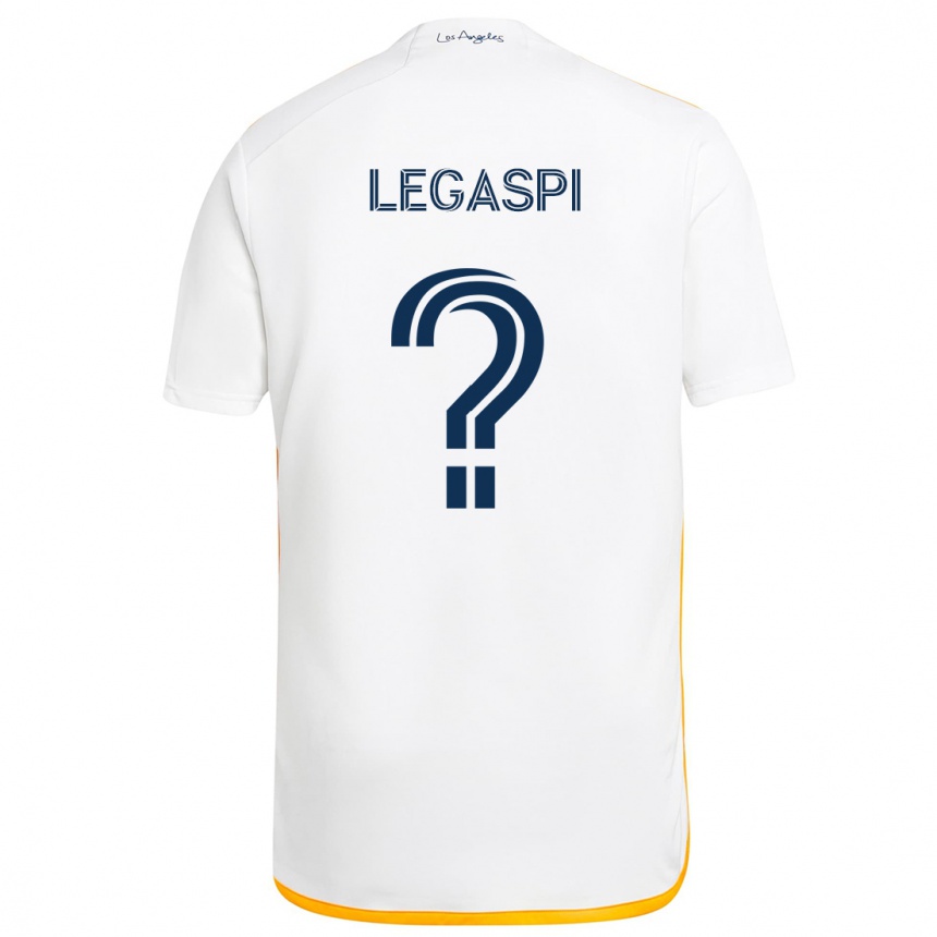 Gyermek Labdarúgás Allan Legaspi #0 Fehér Sárga Hazai Jersey 2024/25 Mez Póló Ing