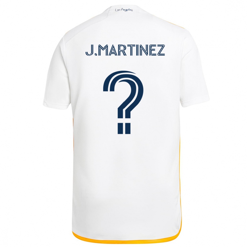 Gyermek Labdarúgás Juan Martinez #0 Fehér Sárga Hazai Jersey 2024/25 Mez Póló Ing