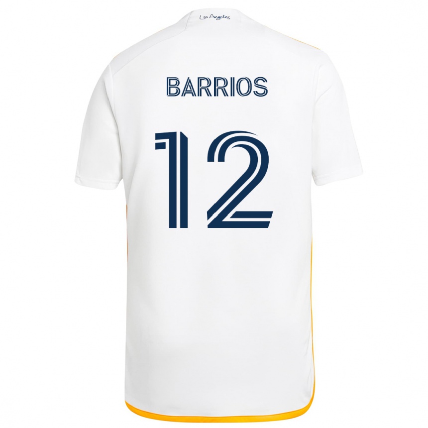 Gyermek Labdarúgás Michael Barrios #12 Fehér Sárga Hazai Jersey 2024/25 Mez Póló Ing