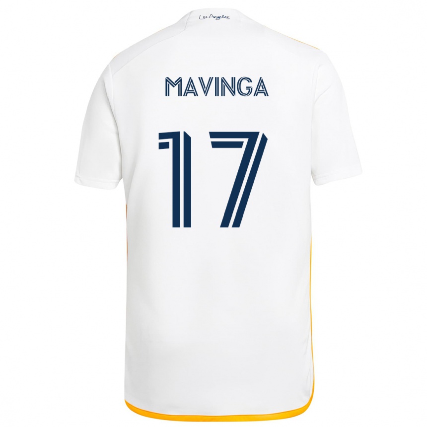 Gyermek Labdarúgás Chris Mavinga #17 Fehér Sárga Hazai Jersey 2024/25 Mez Póló Ing